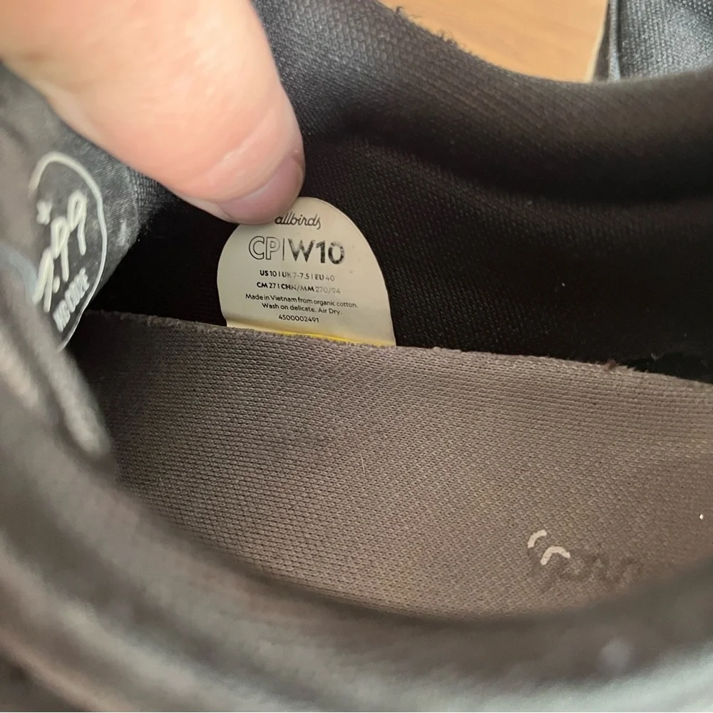 Allbirds Canvas Pacers Women's 10 Black Low Top Everyday Casual Sneaker Skater‎